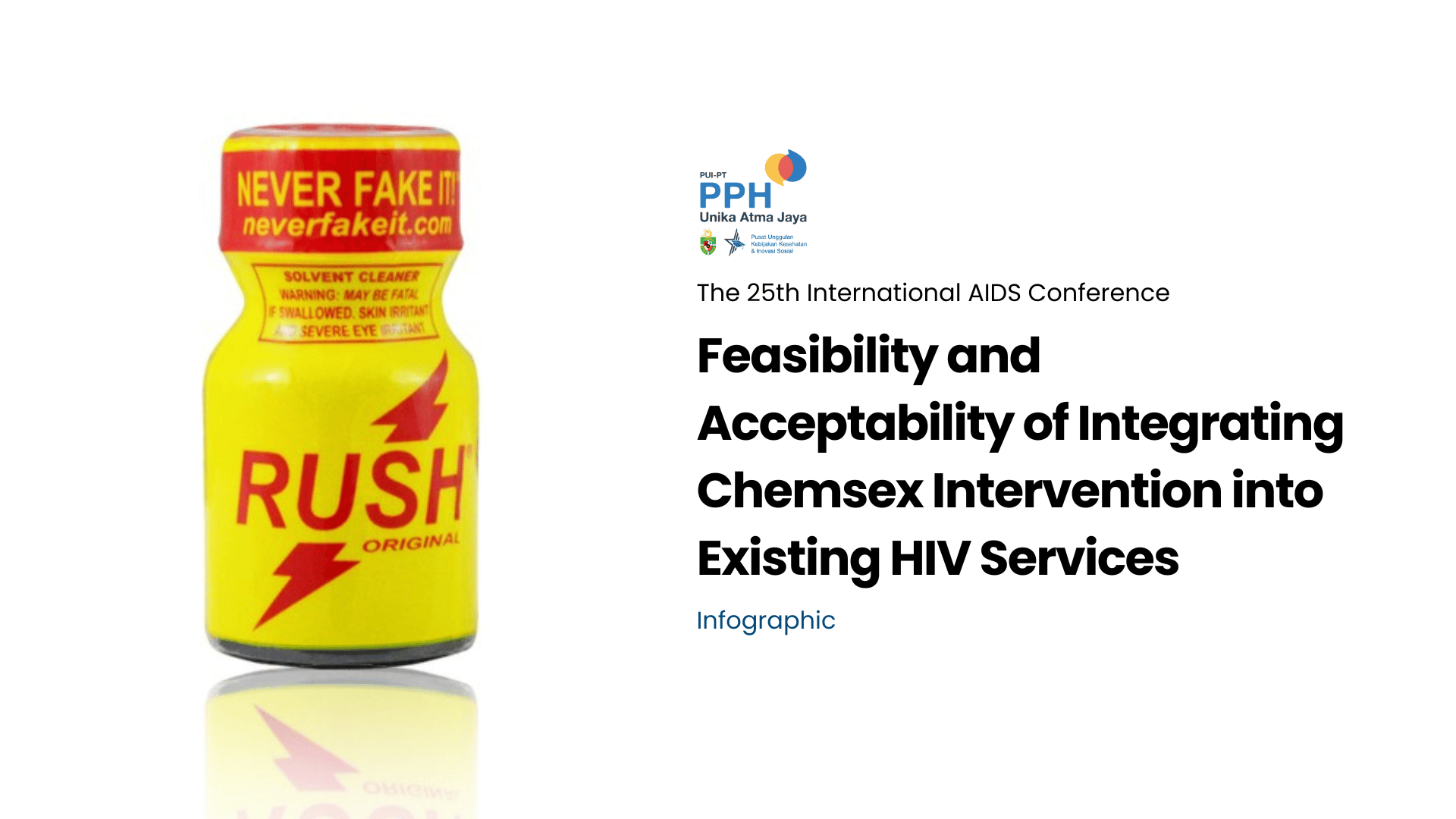 Feasibility and Acceptability of Integrating Chemsex Intervention into Existing HIV Services: an Implementation Study of a 4-month Piloted Harm Reduction Intervention by Gaby Gabriela Langi. Presented on the 25th International AIDS Conference.