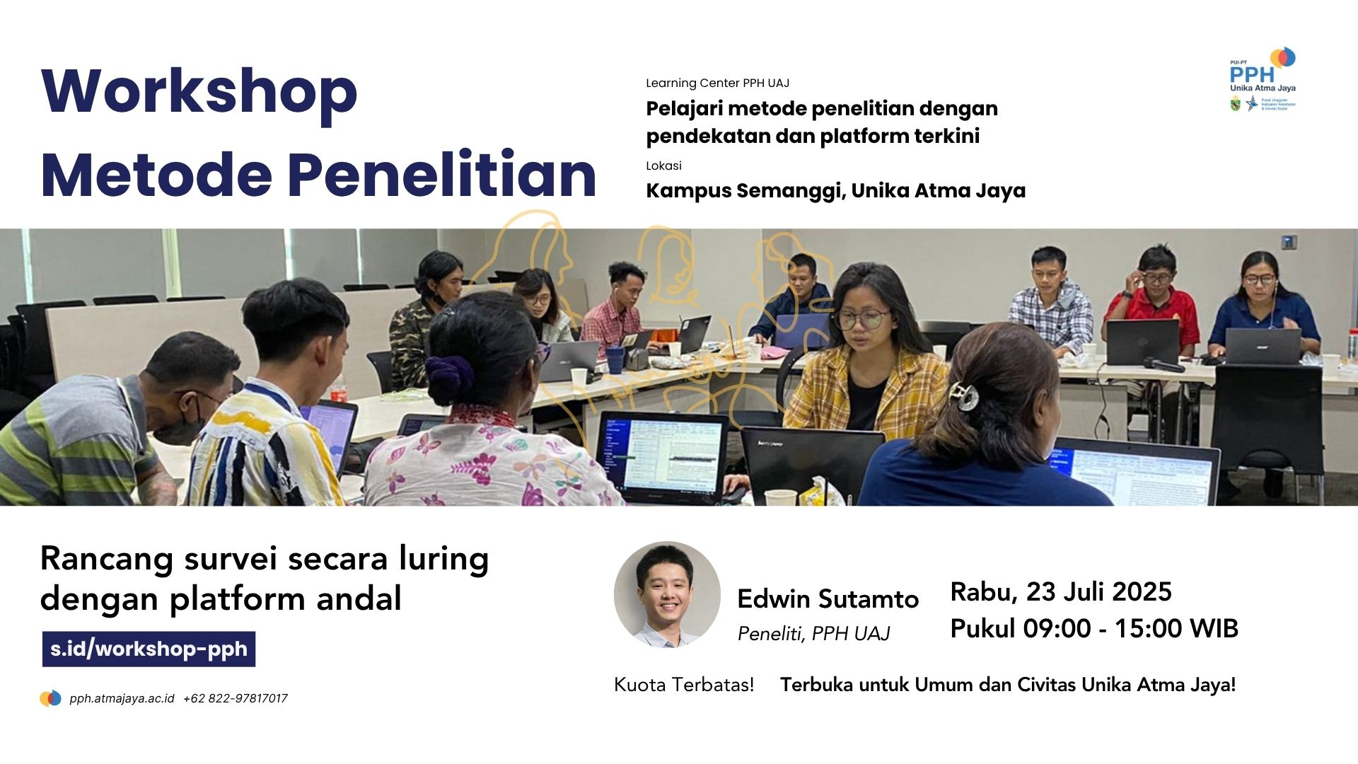 Workshop Merancang Survei Menggunakan KoboToolbox oleh Learning Center PPH UAJ